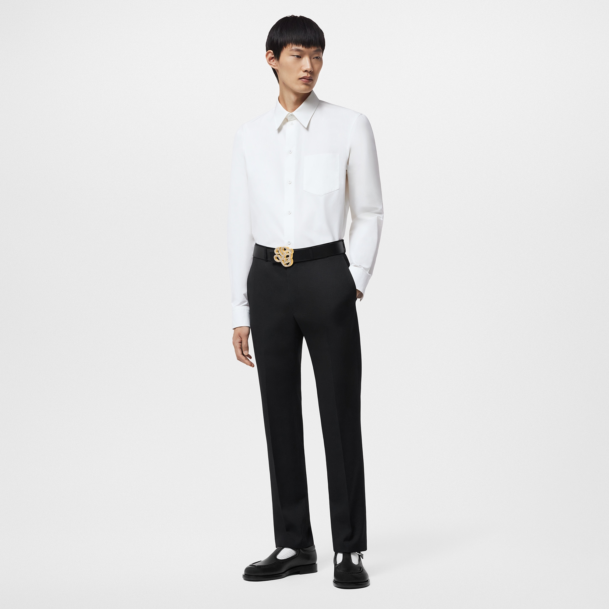 LOUIS VUITTON / クラシック コットン 長袖シャツ/S/ホワイト Classic Cotton Shirt - Ready-to-Wear | LOUIS VUITTON